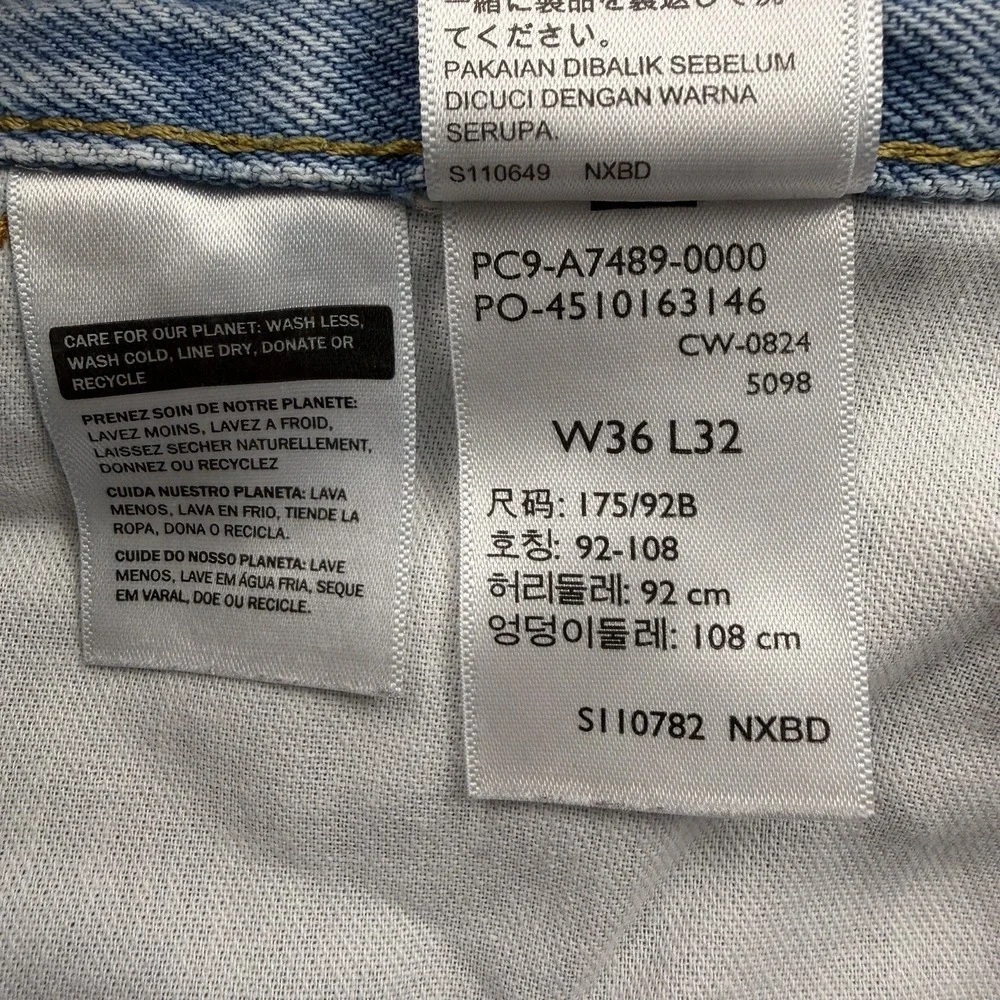 Levis Silvertab Carpenter Jeans Men's Size 36x30 Baggy Loose Fit Light Blue Wash